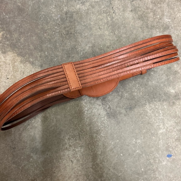 Banana Republic Multi-Strap Leather Waist Belt in Cognac Brown - Picture 3 of 5